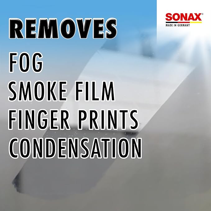 SONAX Windscreen Sponge 417100 | Dual Action Cleaning Sponge for Streak Free Glass | Easily Removes Dirt Fog and Condensation from Windshields Windows and Mirrors | Compact and Reusable