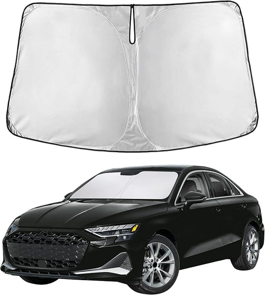EcoNour Windshield Sunshade Compatible for Audi A3 2022-2023 2024 2025, Sun Visor for Front Windshield & Window Sun Shade Cover, UV Heat Blocker & Protector, Car Accessories