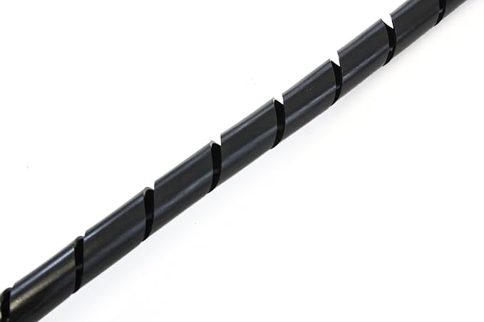 33FT PE 9/16 Inches (14 mm) Black Polyethylene Spiral Wire Wrap Tube PC Manage Cable for Car Computer Cable