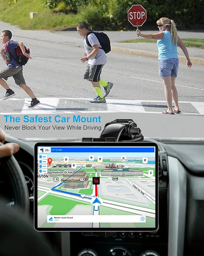 woleyi Car Dashboard Tablet Mount, Dash Tablet Holder for Car with Strong Sticky Gel Suction Cup, Compatible with iPad Pro Air Mini, Galaxy Tabs, Z Fold, Fire HD, iPhone and More 4.7-11" Devices