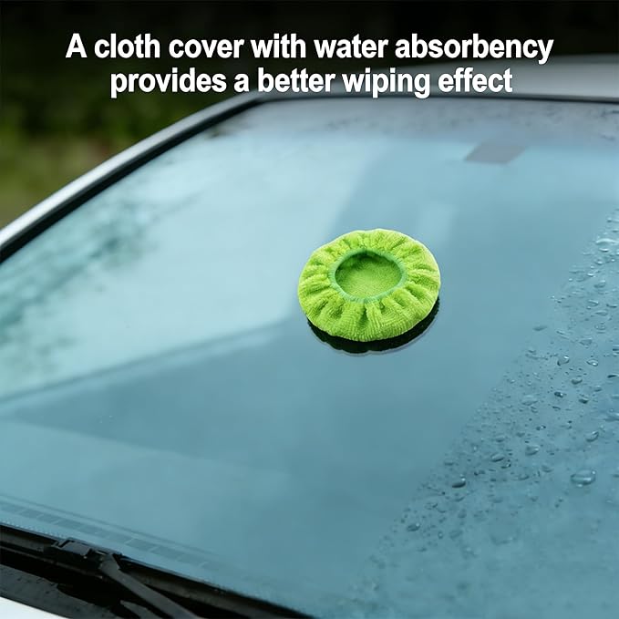 Car Care Microfiber Cloths for Windshield Cleaner,7 PCS Microfiber Cloths for Inside Windshield Cleaning Tool Pads,Clean Replacement Accessories (Green)