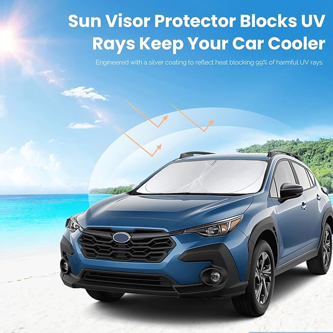 for Impreza Sunshade Windshield Sun Shade for 2017-2024 Subaru Impreza WRX Sedan Hatchback Foldable Windshield Cover for Subaru Legacy Front Window Sun Visor for 2022 Ascent Accessories