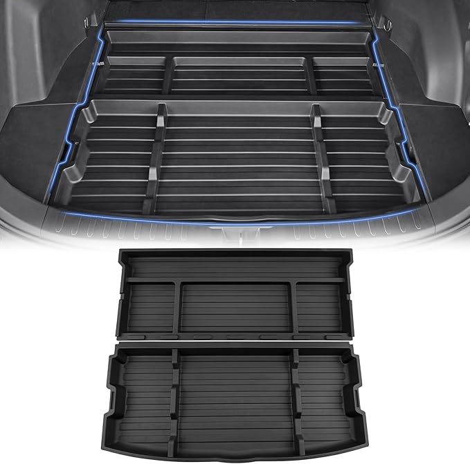 Hidden Trunk Organizer Tray for 2019-2025 Toyota RAV4 LE XLE XSE Hybrid, Trunk Hidden Storage Box for 19-25 RAV4 Accessories
