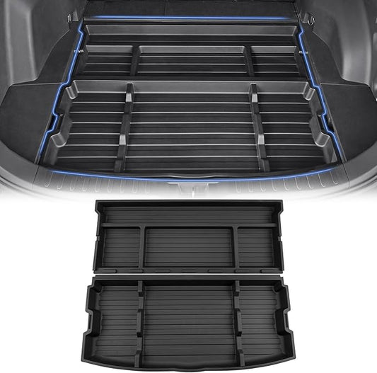 Hidden Trunk Organizer Tray for 2019-2025 Toyota RAV4 LE XLE XSE Hybrid, Trunk Hidden Storage Box for 19-25 RAV4 Accessories