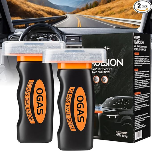 Car Oil Film Cleaner,Glass Emulsion Cleaner,Handle Oil Film Remover&Windshield Cleaner For Cars Window, Glass Emulsion, Crystal Clear View