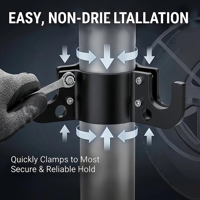 Aluminum Rv Towing Chain Organizer & 7-Way Plug Holder, Heavy Duty Anti-Rust Trailer Chain and Plug Holder for Tongue Jack, Cable Wire Harness Holder for Rv Camper Towing (2pc)