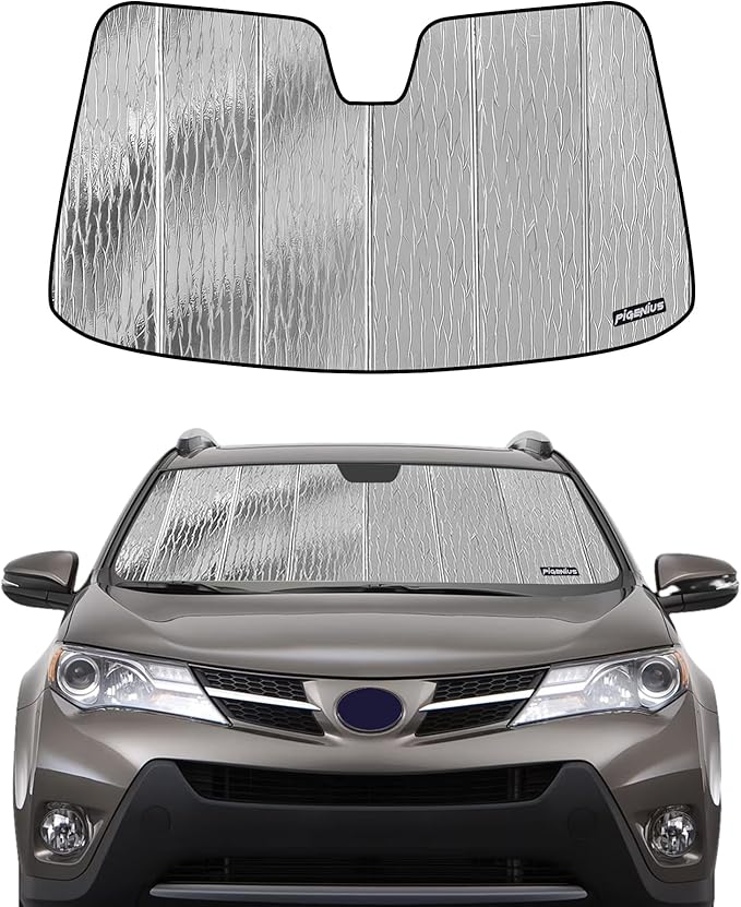 Pigenius Windshield Sun Shade for Toyota RAV4 2013-2018 Front Window Sunshade - AstraGuard