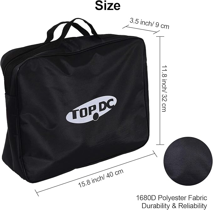 TOPDC 15.7"x12.6" Tools Cable Bag, Jumper Cable Bag, Storage & Organizer for Cables, Cords, and Hoses Including EV Charging Cables for Electric Vehicles (Pack of 2)