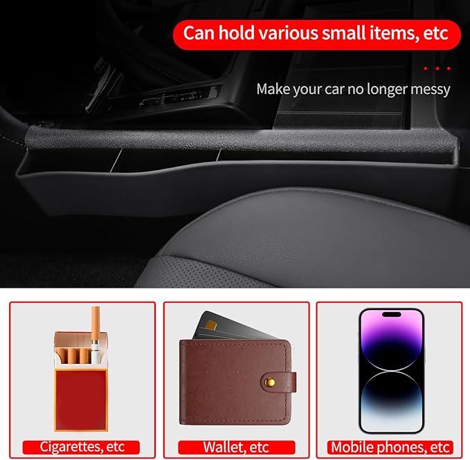 Suitable for 2022-2023 Lexus GX460 Seat Gap Storage Box 400 Central Control Storage Box Modification (2022-2023 Black-Master Driving)