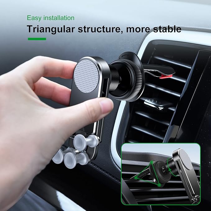Z Fold Car Mount, [Without CASE] Aluminum Universal Vent Z Fold 6 Acessories for Galaxy Z Fold 7 6 5 4 3 2 S25 Ultra Pixel 9 Pro Fold iPhone 16 15
