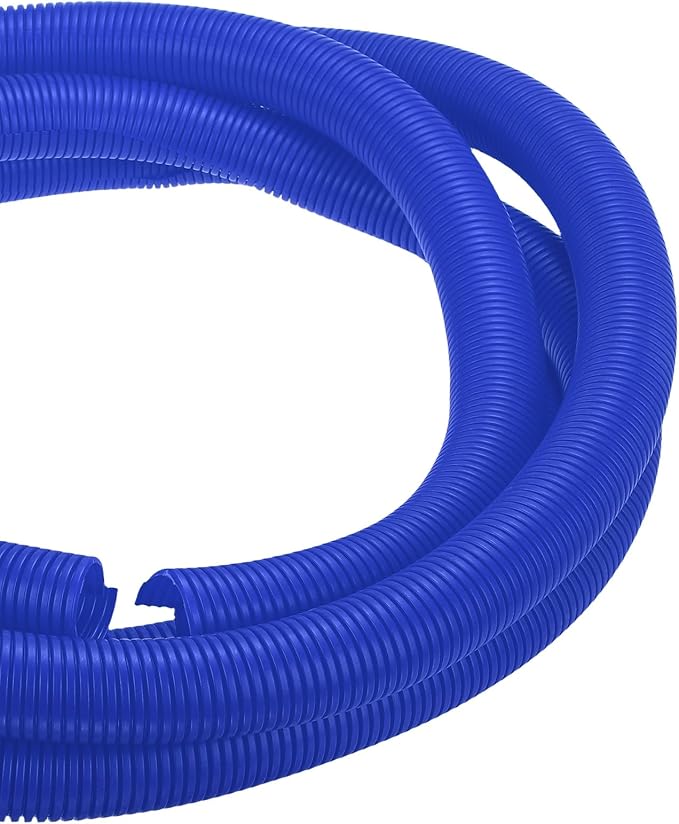 DMiotech 10ft Wire Loom Split Tubing 1 1/2 Inch(38.1mm) ID, Cord Protectors from Pet Flexible Conduit Cable Management for Office Home Garden, Blue
