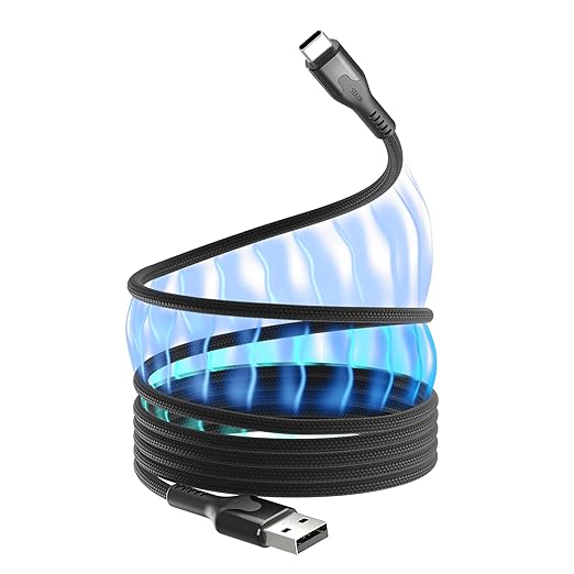 Statik MagStack USB to USB C Cable, Clutter-Free Magnetic Charging Cable, A to Type C Charger Fast Charging Phone Charger Cord, Compatible with iPhone 16 Pro Max, 15, Galaxy S24, 27W 6FT/2M