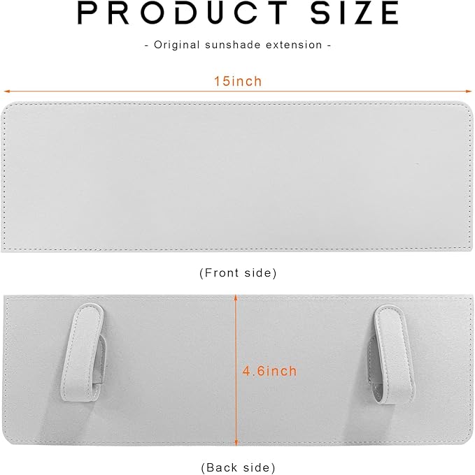 Sun Visor Extender for Car, Anti-Glare Sunvisor Extension Shade Attachment for Safe Driving, Clip-On Sun Blocker Sunshade Extender Protect Driver Passenger from UV Rays (Gray)