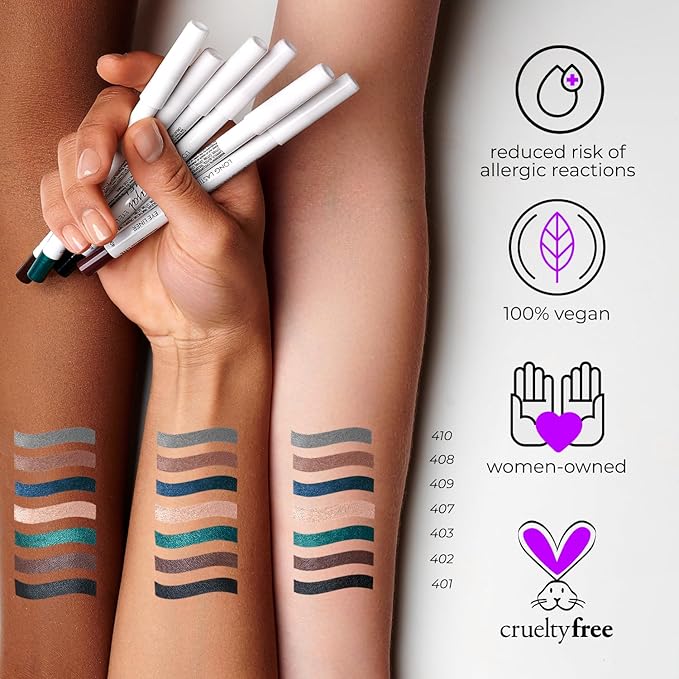 Burgudy Eyeliner, Ultra Long Lasting Gel Eyeliner Pencil, Waterproof Eye Liner, Smudge Proof, Creamy Eye Pencil, Waterline, Sweat Proof Makeup, Highly-Pigmented (406 Shade)