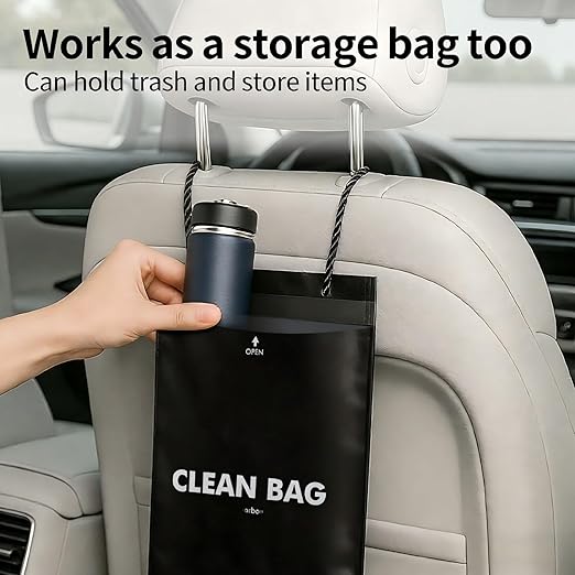 Car Trash Bags Hanging, 50 Pack Leakproof Waterproof Auto Garbage Bags