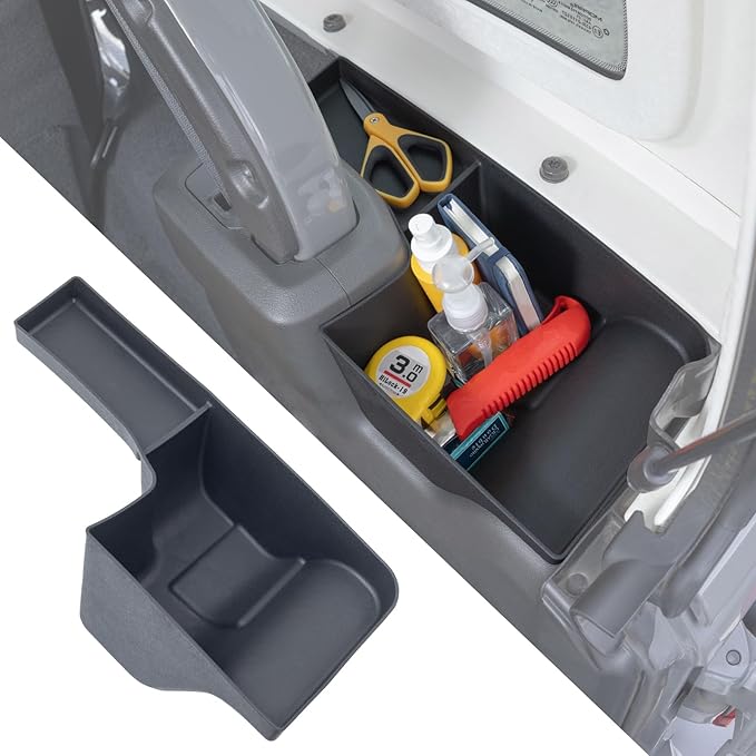 Passenger Side Wheel Well Storage Bin Rear Trunk Organizer Tray Compatible with 2018-2022 2023 Jeep Wrangler JL JLU 4-Door Accessories Rear Trunk Cargo Extra Storage Box(Soft TPU Material, Anti Noise)