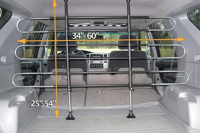 PortablePET Heininger Add-On Rung for Pet Partition Barrier – Expands Pet Safety, Adjustable Horizontal Fit – Easy to Install – Compatible with SUVs, Trucks, and Cars