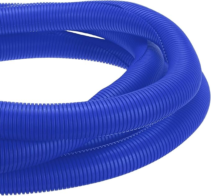 DMiotech 20ft Wire Loom Split Tubing 2 Inch(50.8mm) ID, Cord Protectors from Pet Flexible Conduit Cable Management for Office Home Garden, Blue