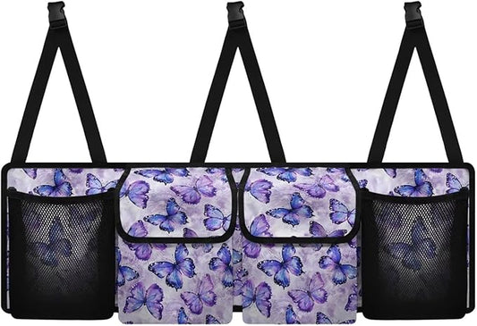 Butterfly Car Trunk Hanging Organizer with Adjustable Straps, Stylish Trunk Seat Organizer, Butterfly Car Accessories for Women, Make Your Cars Look Neat and Tidy