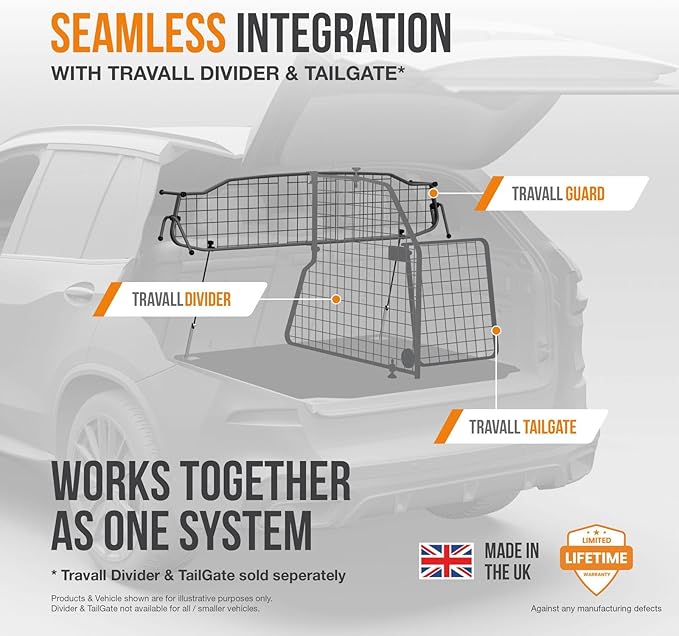 TRAVALL Compatible with BMW X3 (2021-2024) Dog Car Barrier Guard Custom Fit Accessory Heavy Duty Steel Mesh Trunk Divider Safety Travel Premium Luggage Cargo Barrier Backseat Protection