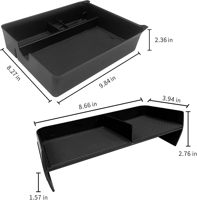 Zxiaochun 2PCS Center Console Organizer Compatible with 2023 2024 2025 2026 Honda Pilot & 2026 Honda Passport Interior Accessories, Armrest Box Tray Gear Shift Storage Tray