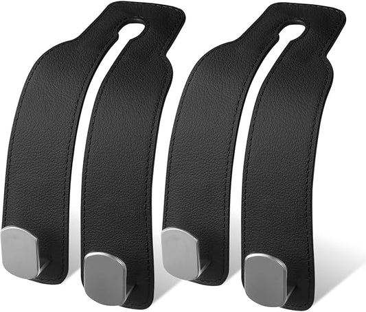 2 Pack Purse Hook for Car Headrest, Car Seat Back Storage Hook for Purses and Bags, Car Back Seat Headrest Purse Holder, Hanger Storage Organizer (Black)