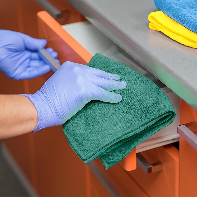 Microfiber Cleaning Cloths (Value Pack of 36) Size 16" x 16" Large, Highly Absorbent Cleaning Rags, Lint Free Towels, Reusable and Washable, Microfiber Towels for Cars