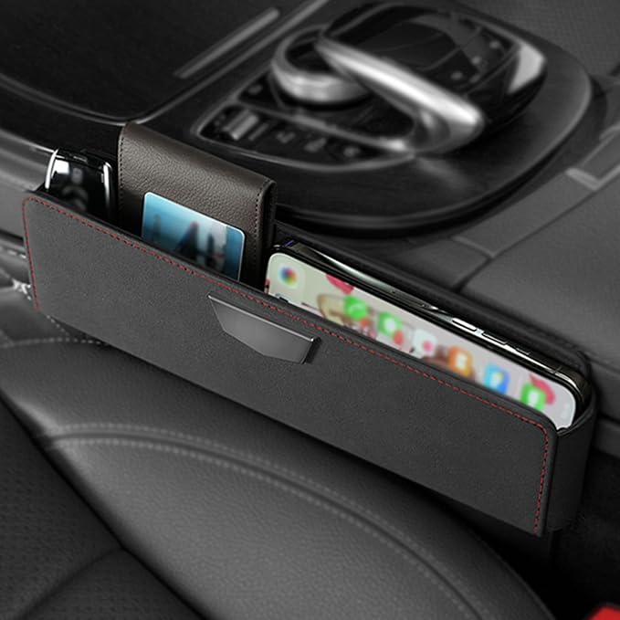 Car Seat Gap Filler Organizer Compatible with Ford Bronco (Sport) Big Bend 2021-2025, Organizer Secure Storage for Small Items Auto Seats Storage Organizers No Drop,Black