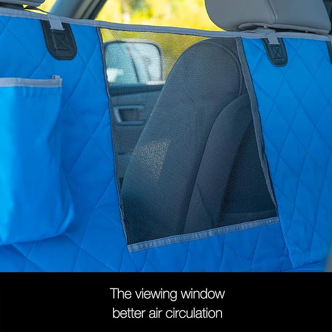 iBuddy Dog Seat Cover for SUV and Small Truck, Waterproof Car Hammock Heavy Duty Back Seat Cover for Dog with Mesh Window Durable Scratchproof Pet Car Seat Protector for Rav4 CR-V Jeeps