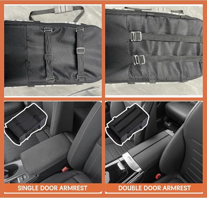 Kumdita Soft Console Dog Car Seat & Carrier for Extra Small Dogs (6–12 lbs). Cozy Center Console Pet Bed for Short Trips. Includes Safety Tether (Brown)