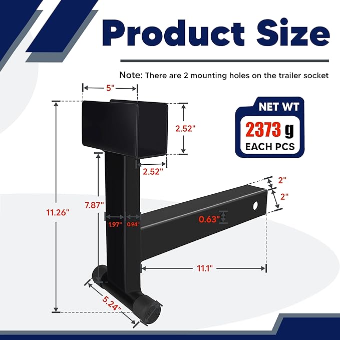 Trash Can Hauler Grabber with 2 inch Hitch Reciever, Garbage Hauling Towing Hitch Attachment on Lawnmower Three Point Hitch Fit for Lawn Mower Garden Tractors