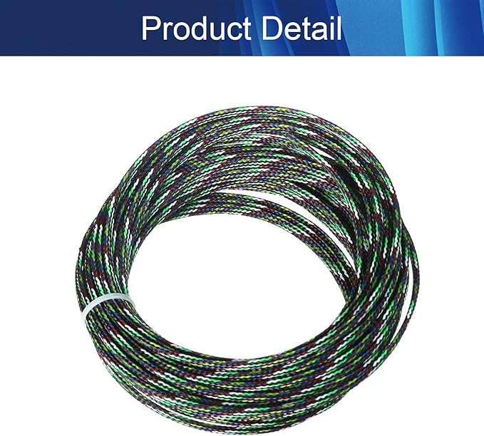 Aicosineg Cable Sleeve Braided Sleeving PET Wire Loom Tubing Cable 32.81ft-1/6inches Wrap Protector for HiFi Audio and Video Headphone Cable Protect Wires from Chewing of Pets Multicolor