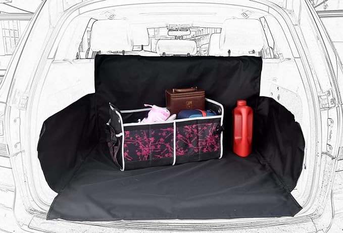 HelloTree Pet Dog Trunk Cargo Liner - Oxford Car SUV Seat Cover - Waterproof Floor Mat for Dogs Cats - Washable Dog Accessories
