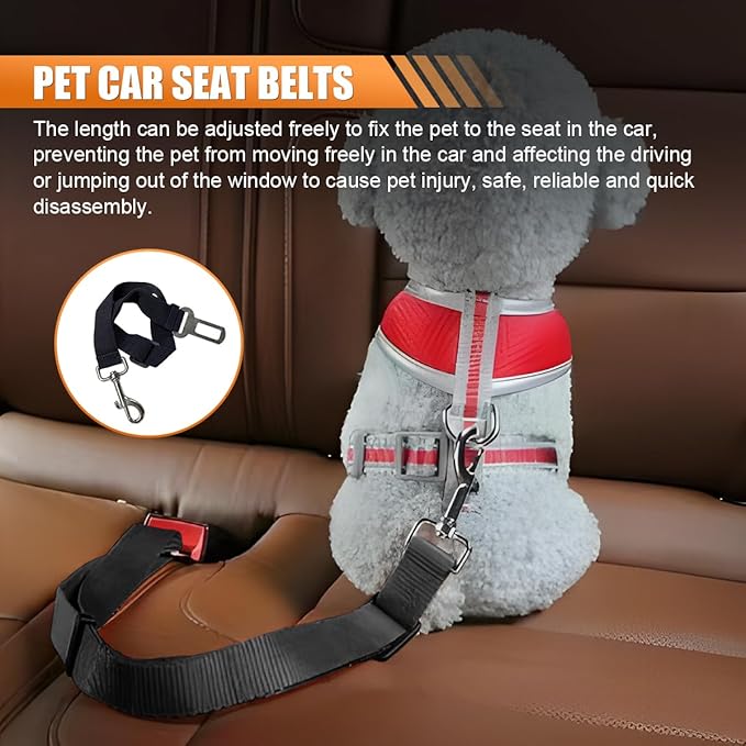 ZIMISI Dog Car Seat Cover, Waterproof & Scratch Proof Car Seat Protector with Side Flaps, Nonslip Front Car Seat Covers with Safety Belt, Universal Dog Mat for Cars, SUVs, Trucks (Coffee)
