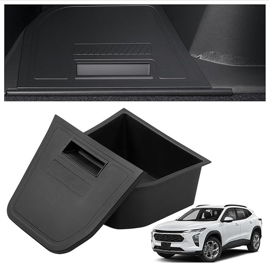 MIKKUPPA Trunk Organizer with Lid - Replacement for 2024 2025 Chevy Chevrolet Trax Accessories, ABS & TPE Waterproof Rear Trunk Side Storage Bin (Left Side)