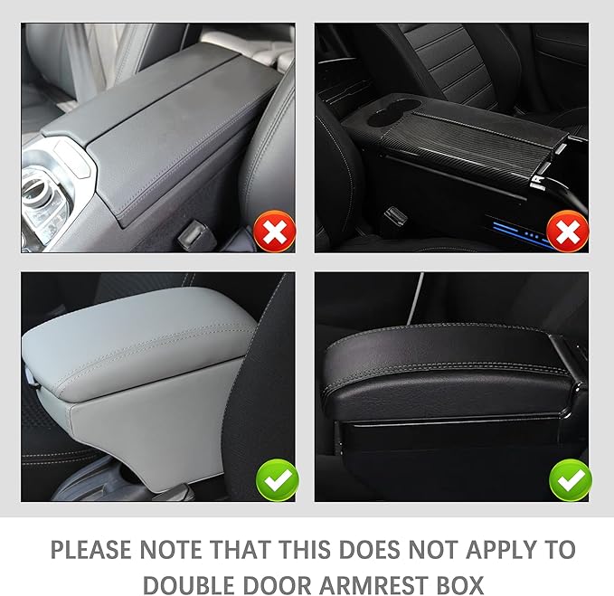IHOTDER Patchwork Leather Center Console Covers for Cars,Upgraded Arm Rest Cover for Car with Side Storage Pocket for Car Seat Organizer,Middle Console Cover Stylish Car Decoration (Beige)