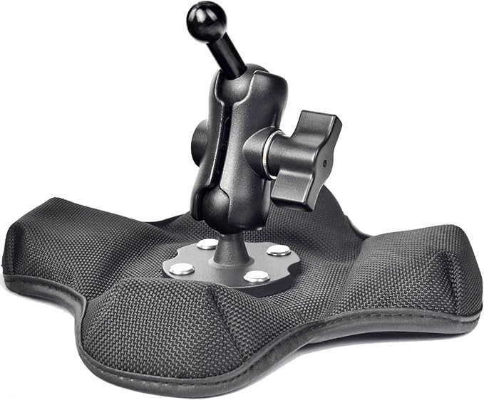 VAUBORTTI GPS Dashboard Beanbag Mount, 1" Ball Double Socket Aluminum Arm with 25mm to 17mm Adapter, Fits Garmin Drive, DriveSmart, Nuvi, Dezl GPS with 17mm Socket, Portable Non-Slip Friction Base