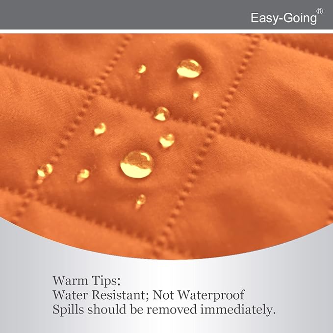 Easy-Going Recliner Chair Slipcover Reversible Sofa Cover Water Resistant Couch Cover Furniture Protector with Elastic Straps for Pets Dog (Recliner, Orange/Black)