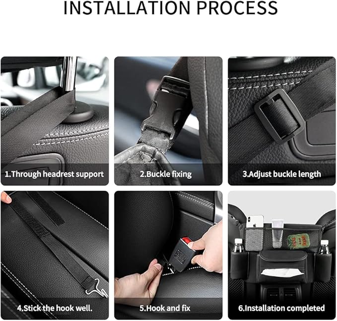 Car Net Pocket Handbag Holder Between Seats Purse Holder for Car Back Seat Organizers Storage Automotive Consoles & Organizers Front Seat Car Handbag Holder Barrier of Backseat Pet Kids 3