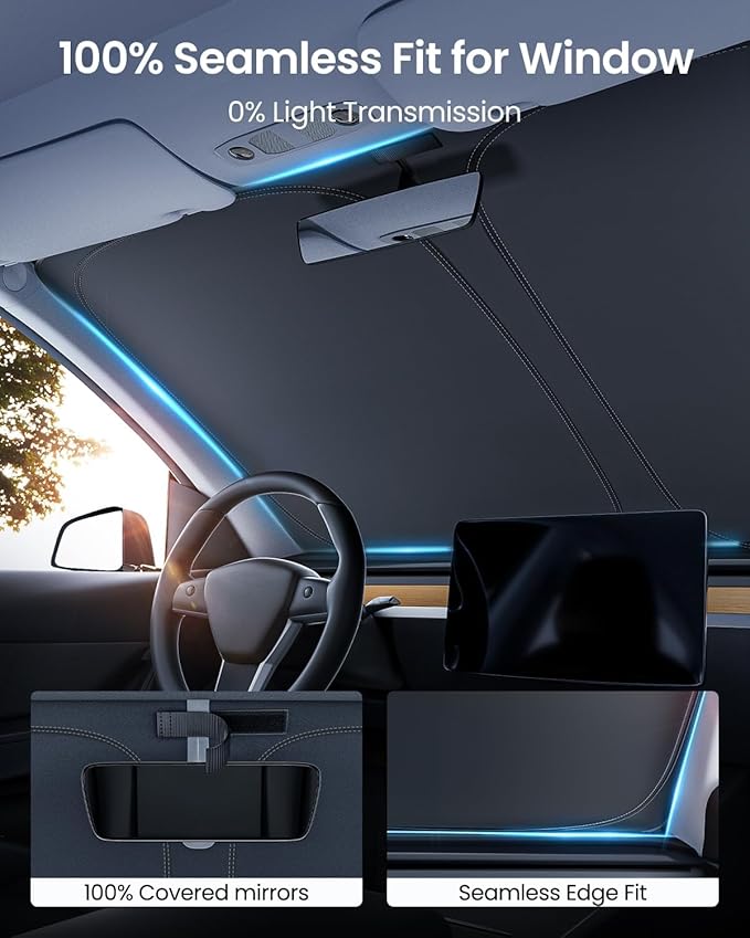 REEVAA Upgraded for Toyota 4Runner 2026-2010 Windshield Sunshade [Tailored Fit, 99% Sun Protection] Foldable Sun Shade Car Accessories with Storage Bag