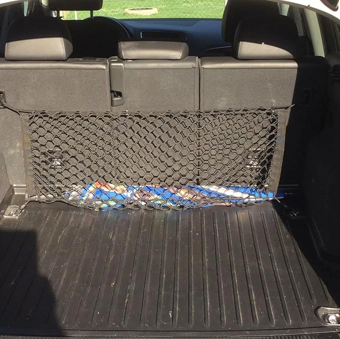 Qty.2 Trunk Organizer Cargo Nets for AUDI Q8 SQ8 2019-2025 – Envelope + Floor Style Cargo Nets for SUV–Premium Mesh Car Trunk Organizer Vehicle Carrier Storage– Compatible with AUDI Q8