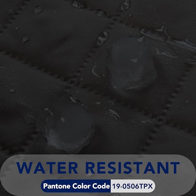 PureFit Reversible Quilted Sofa Cover, Water Resistant Slipcover Furniture Protector, Washable Couch Cover with Non Slip and Elastic Straps for Kids, Dogs, Pets (Small Recliner, Black/Black)