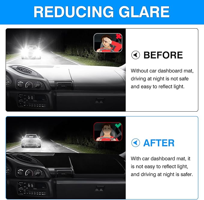 Autorder Dashboard Cover Mat for 1993 1994 1995 1996 Chevrolet Camaro Accessories Dash Cover Upgrade Velvet Dash Mat Sunshade Glare UV Rays Protector