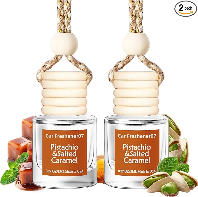 Hanging Car Air Freshener, Long Lasting Scent, Cute Air Fresheners for Women, 2 Pack Non-Toxic Essential Oil Diffuser, Made in USA