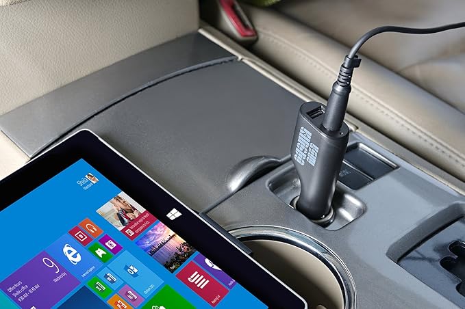 Surface Pro Car Charger Surface Laptop Car Charger,36W 12V 2.58A Power Supply for Microsoft Surface Pro 3/4/5/6/Book/Go,Surface Pro 9,Surface Laptop car charger with USB 2.0 Port(5Ft Cord)&Travel Case