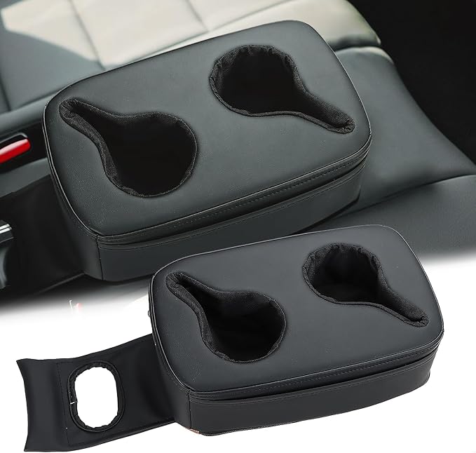 MARCHFA Automotive Cup Holders Tray Car Drink Holder SUV Back Seat Organizer Accessories Couch Cup Holder Tray Pillow Small (Reverse Direction Cup Holder)