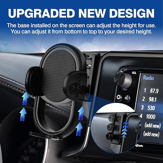 Autorder Car Phone Holder for 2021-2024 Ford Bronco Sport Accessories Phone Mount 8-Inch Screen Cell Phone Automobile Cradles Hands-Free 360 Degree Rotation