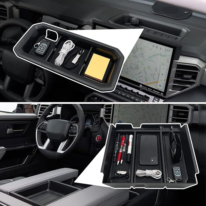 Center Console Organizer Dashboard Organizer Compatible with 2022 2023 2024 2025 Toyota Tundra Accessories