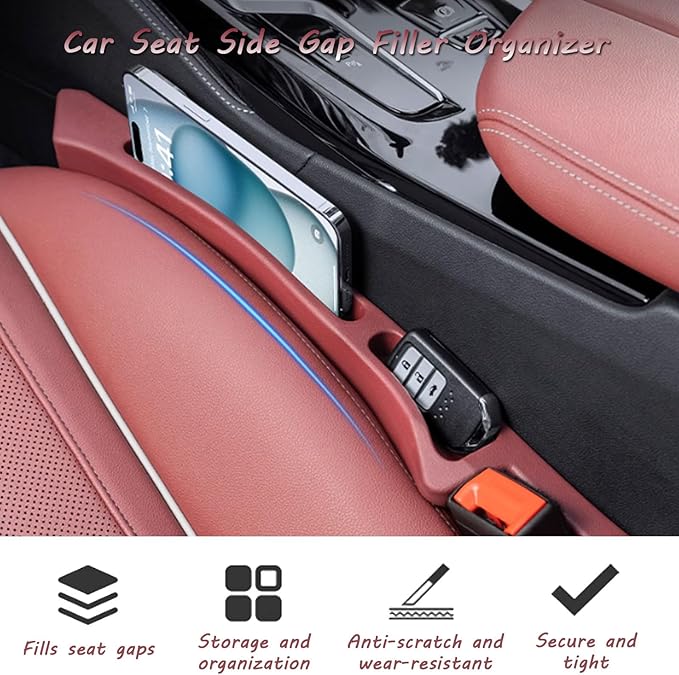 Car Seat Gap Filler for Honda Odyssey Jazz Passport 2020-2024,Leather Car Seat Gap Plug to Fill The Gap Between Seat and Console,Car Blocker Between Seats,D