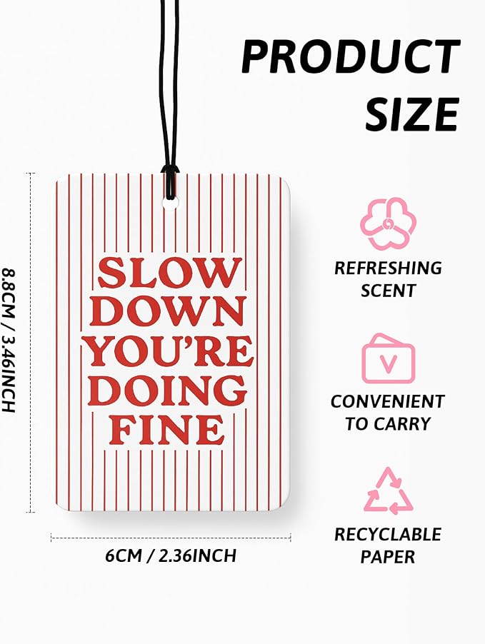 Cute Colorful Mental Health Air Freshener 4 Pcs, Boho Inspirational Positive Affirmation Gifts for Women Hanging Air Freshener for Therapy Office Classroom Cars Closet Drawer Books